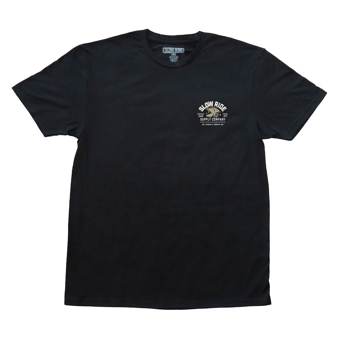 Patriot Tee (Black/Tan) - Slow Ride