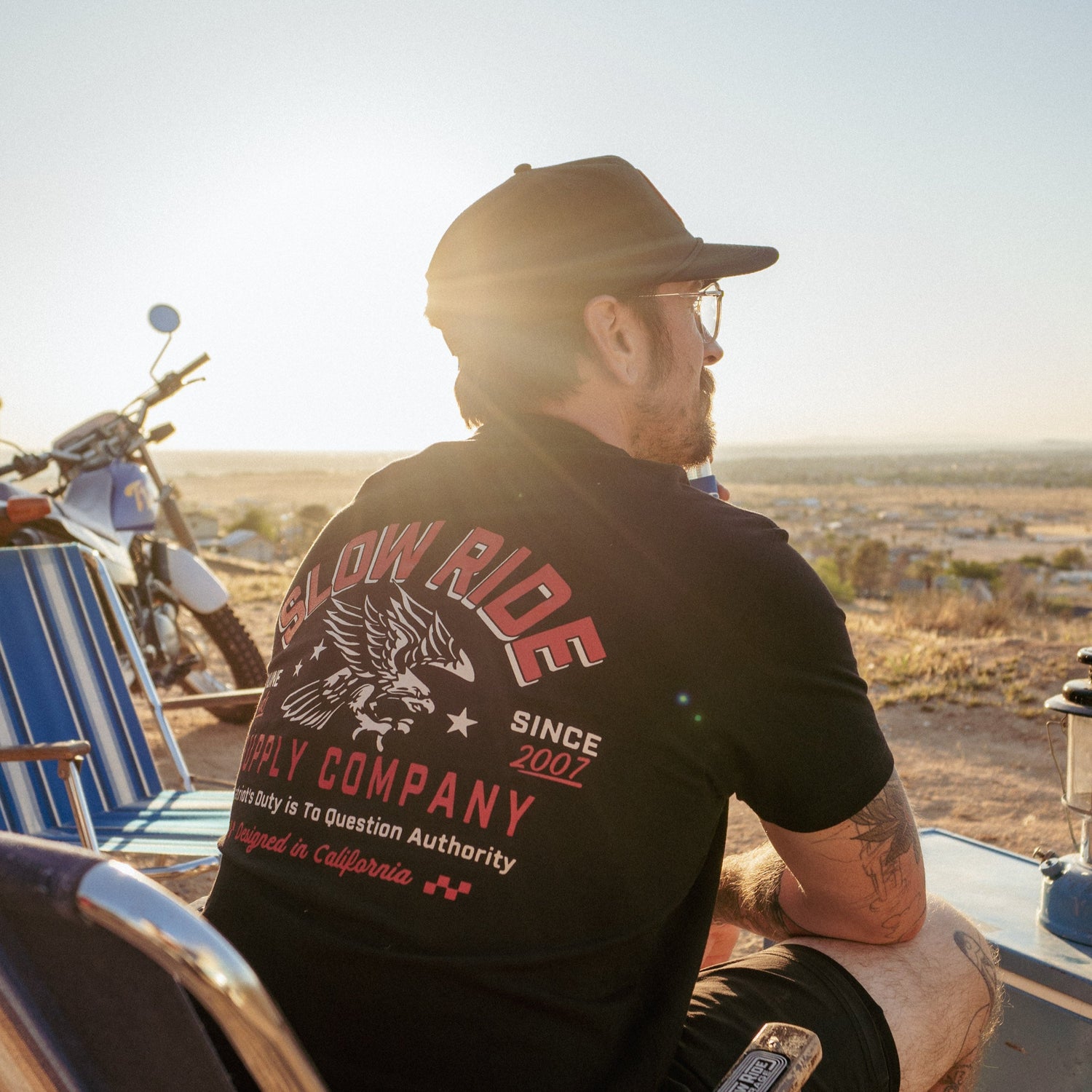 Patriot Tee (Grey) - Slow Ride