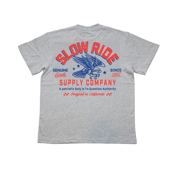 Patriot Tee (Grey) - Slow Ride