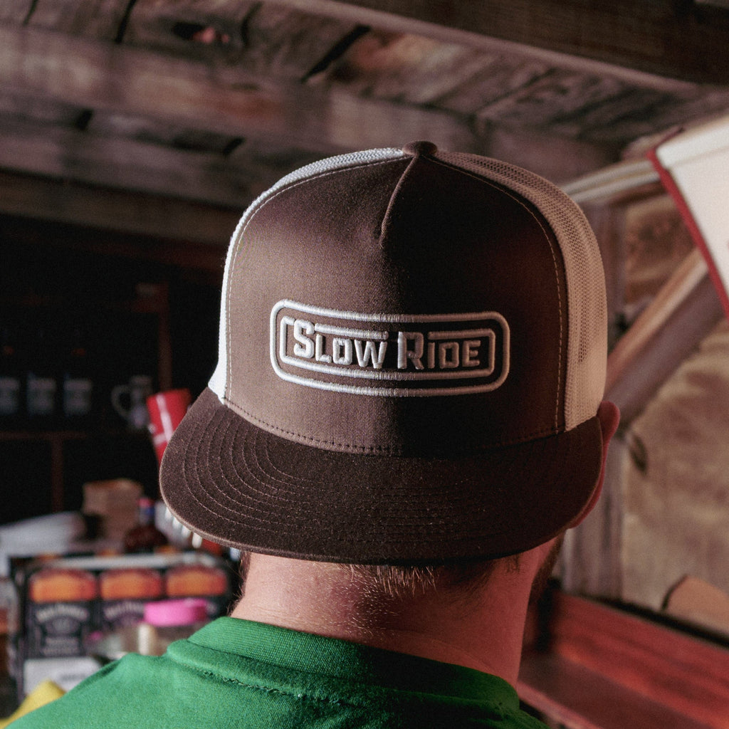 Radio Mesh Snapback (Brown/White) - Slow Ride