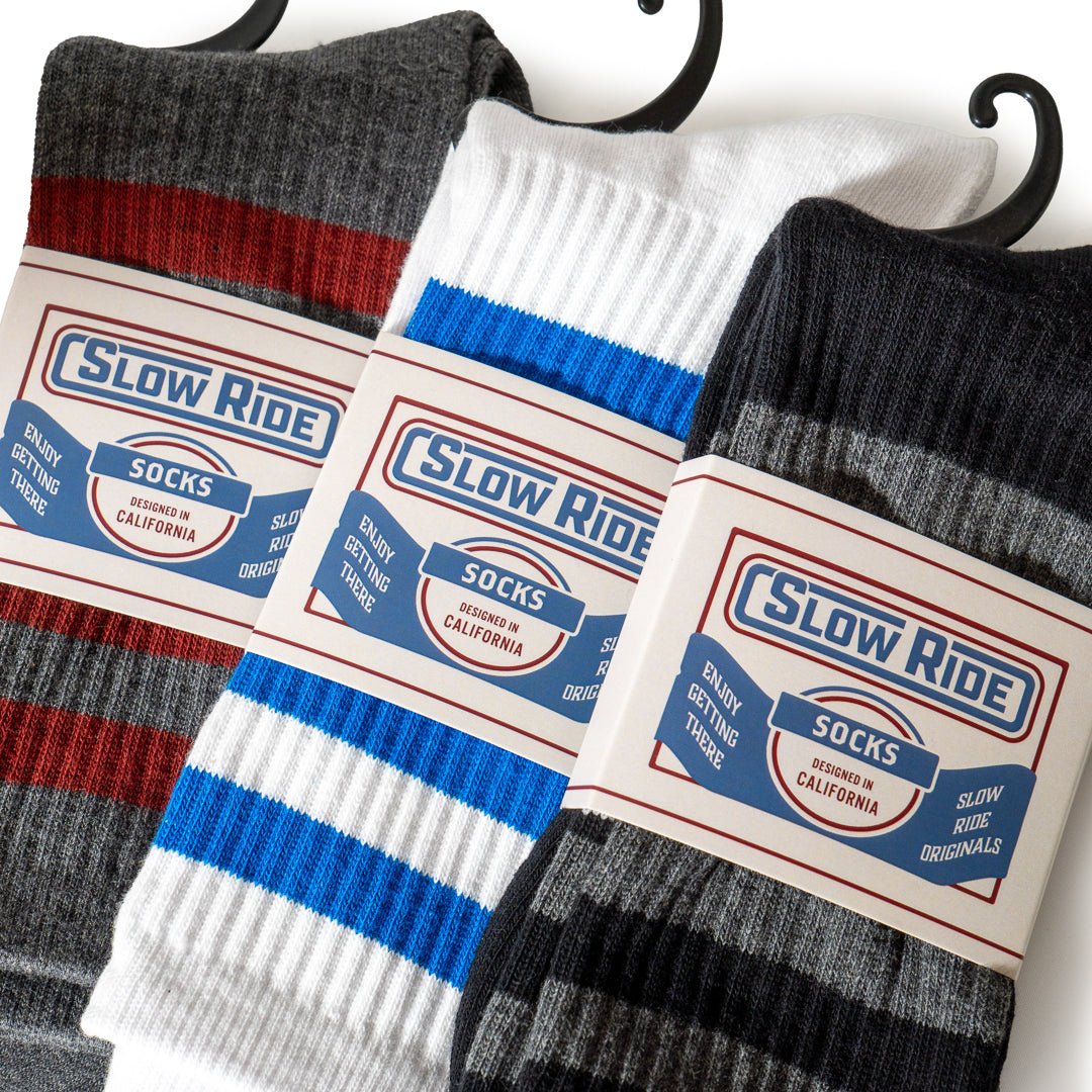 Radio Sock White/Blue| Slow Ride Supply Co. | Slow Ride Garage