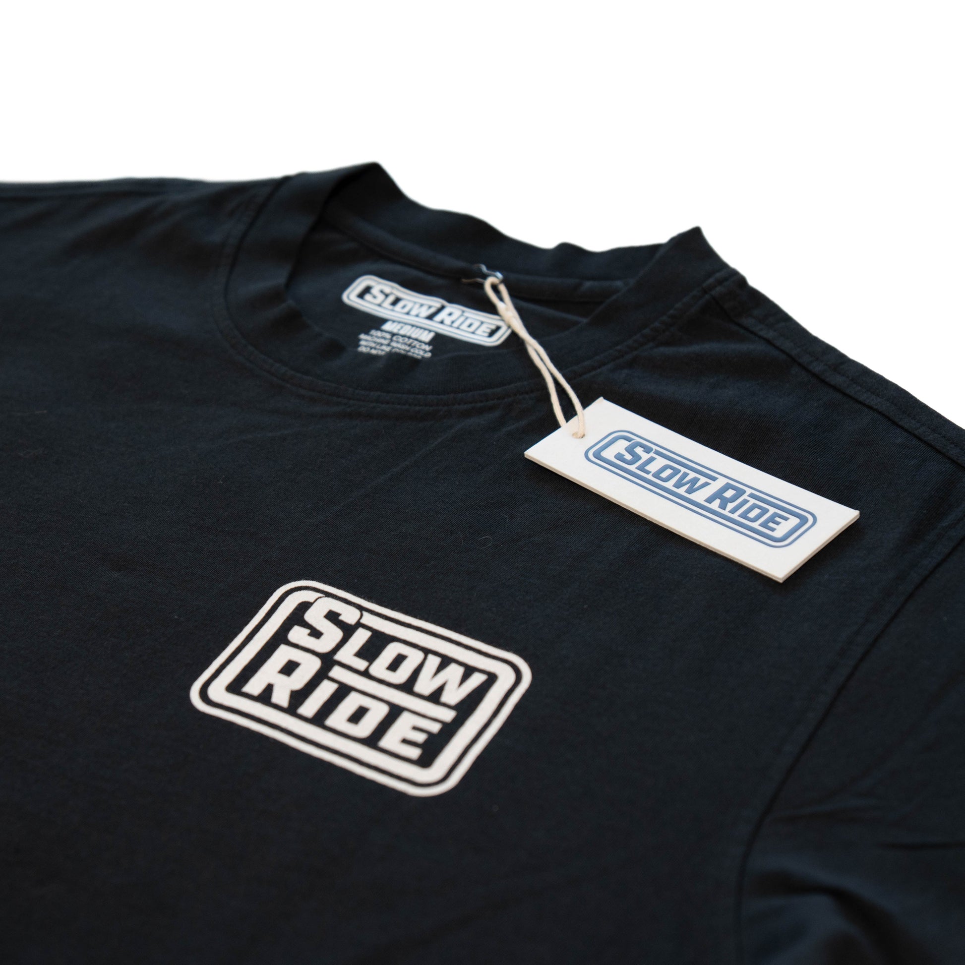 Radio Stacked Tee (Black) - Slow Ride