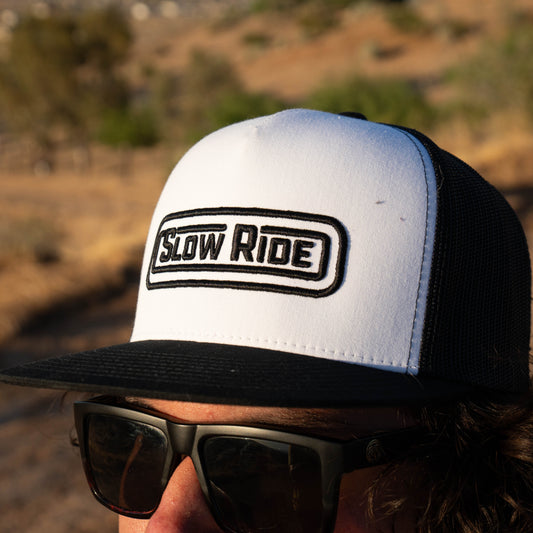 Radio Trucker Hat (White/Black) - Slow Ride