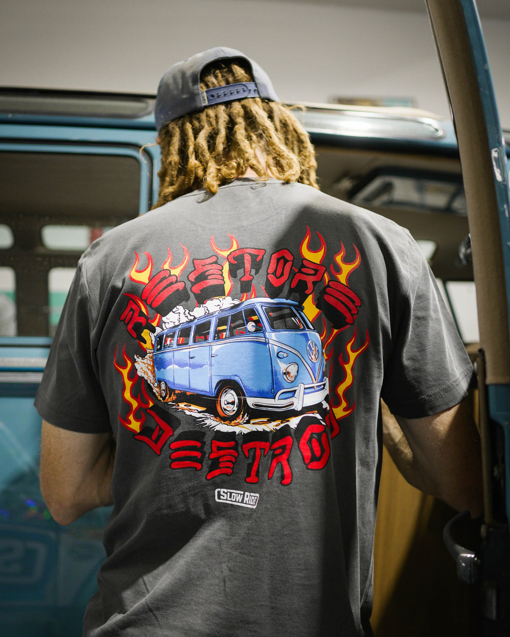 Restore X Destroy Tee (Vintage Black) - Slow Ride