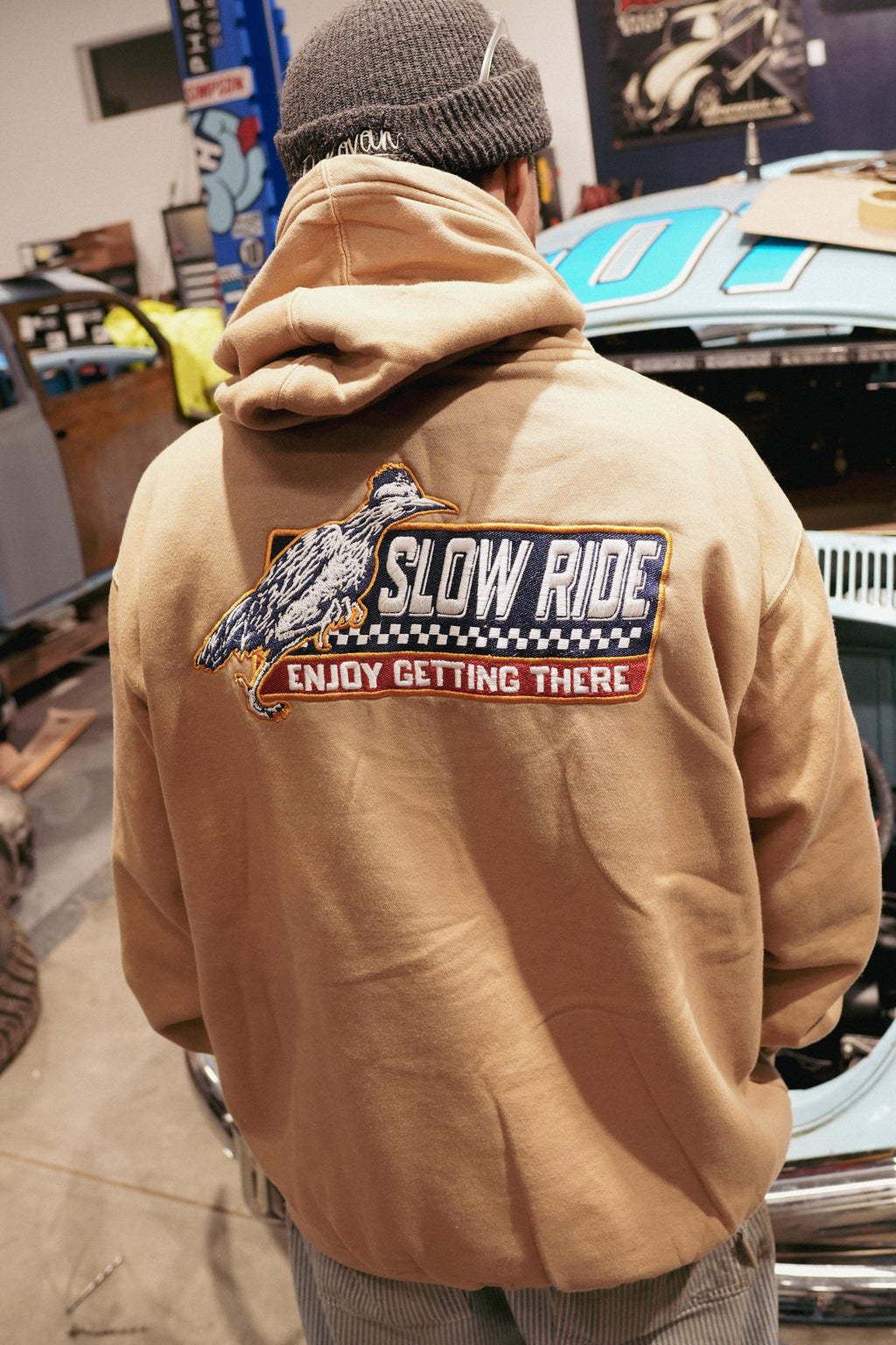 Roadrunner Embroidered Hoodie - Slow Ride