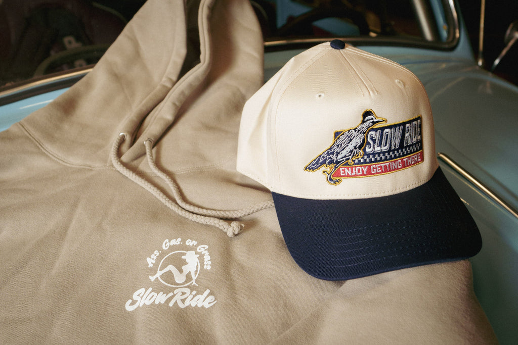 Roadrunner Hat (White/Navy) - Slow Ride