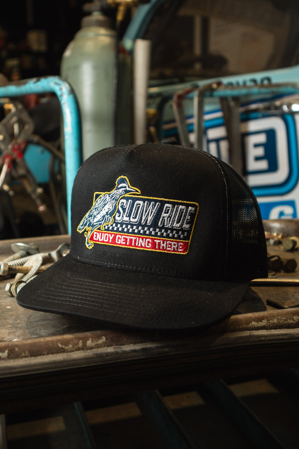 Roadrunner Mesh Snapback (Black) - Slow Ride
