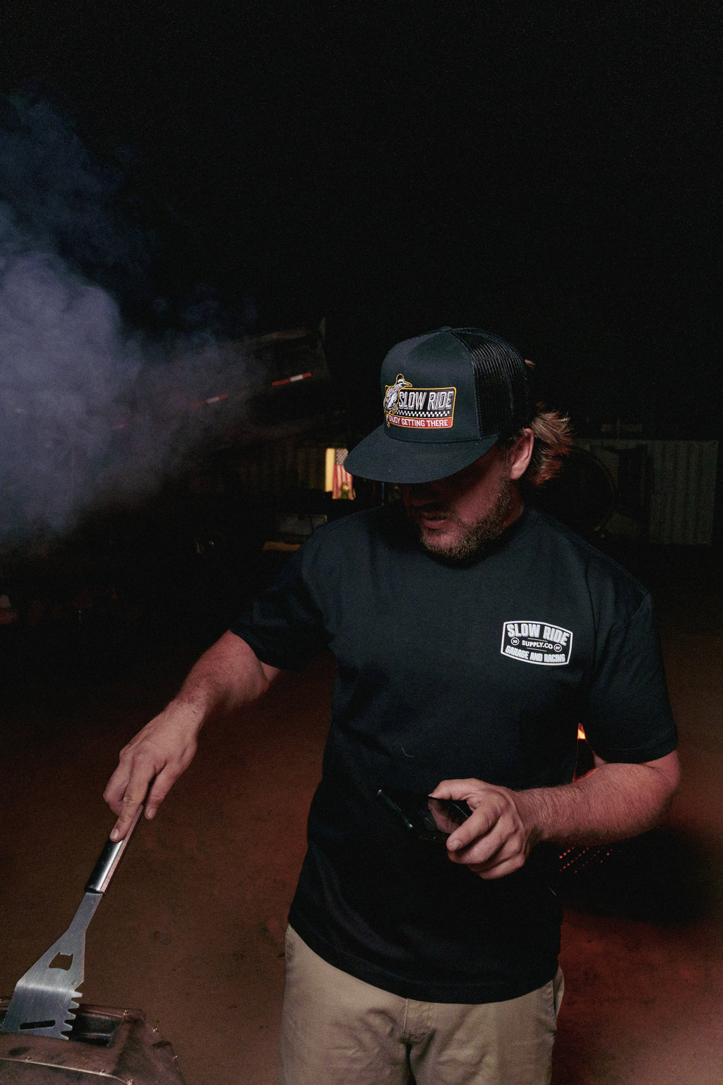 Roadrunner Mesh Snapback (Black) - Slow Ride