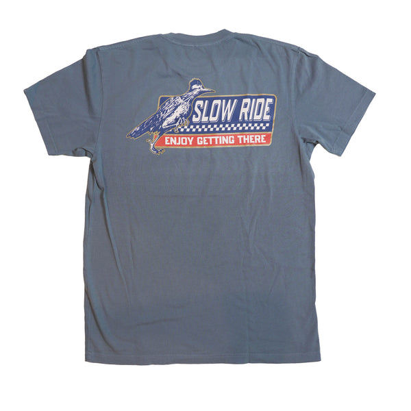 Roadrunner Tee (Slate Blue) - Slow Ride