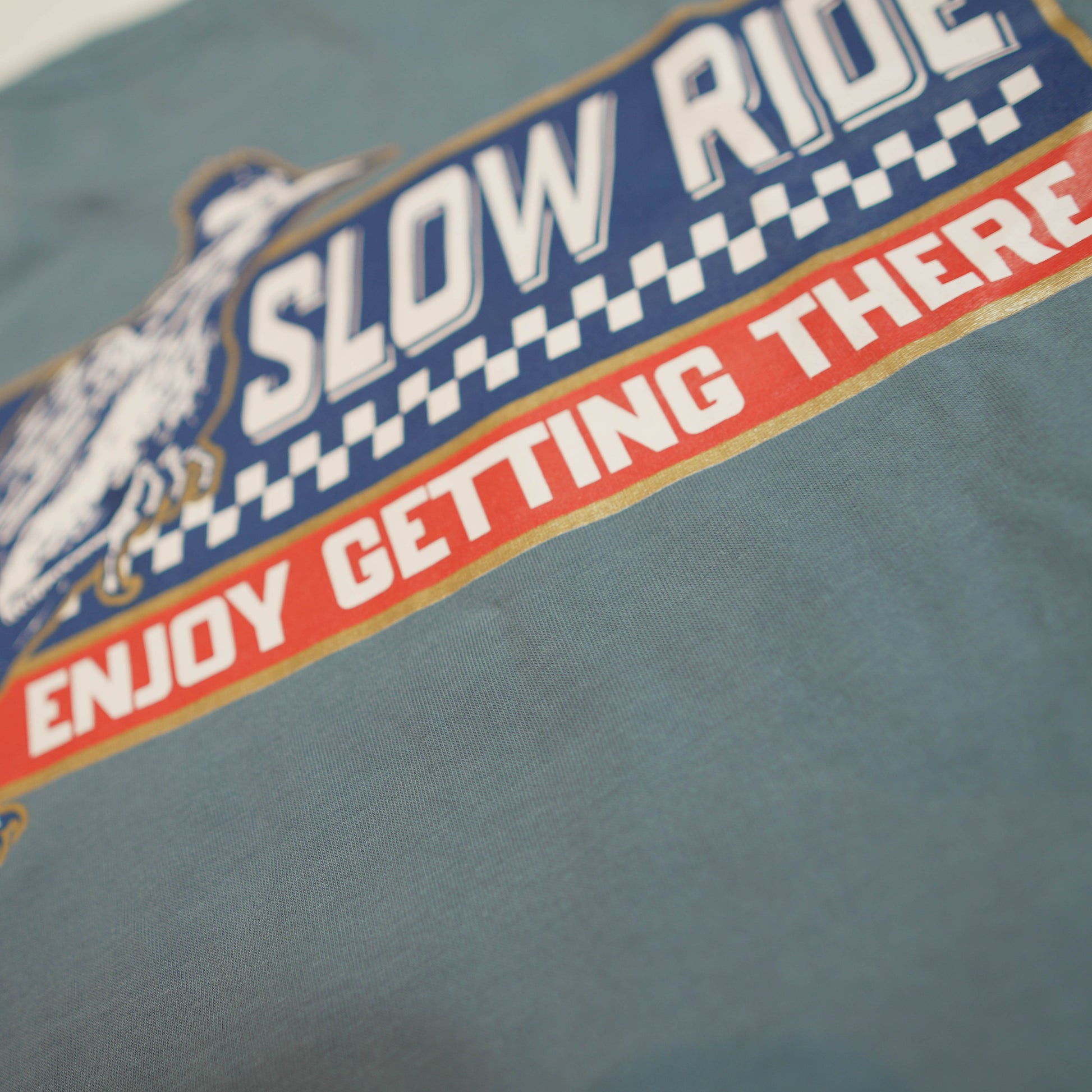 Roadrunner Tee (Slate Blue) - Slow Ride