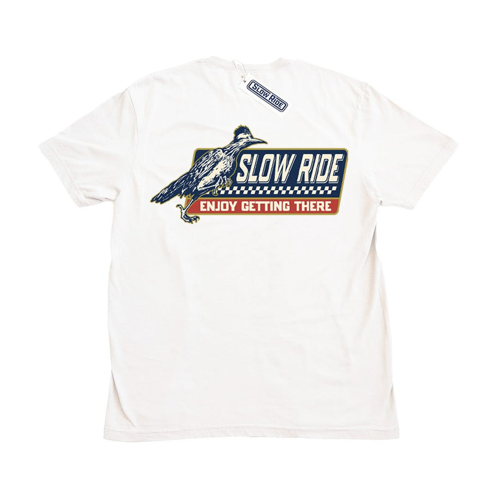 Roadrunner Tee (White) - Slow Ride