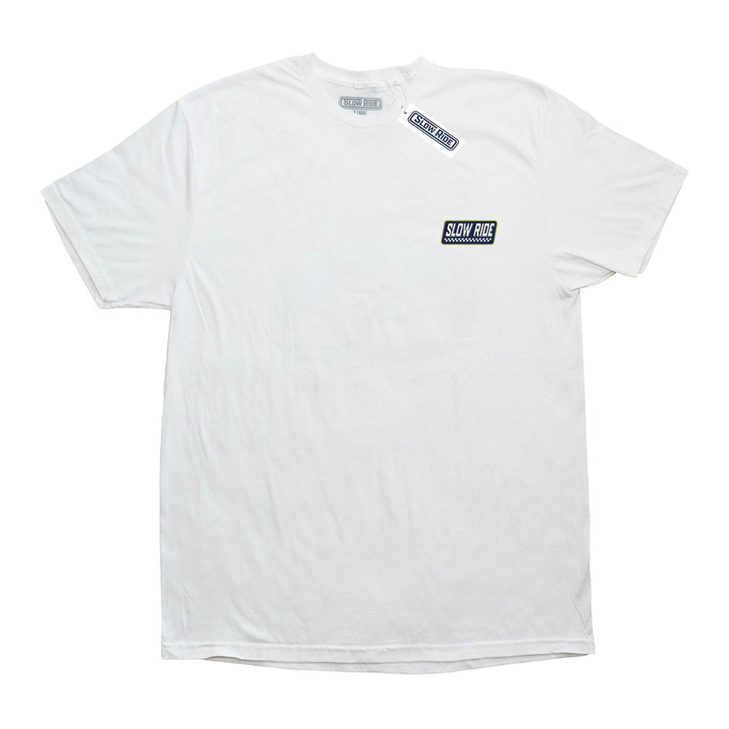 Roadrunner Tee (White) - Slow Ride