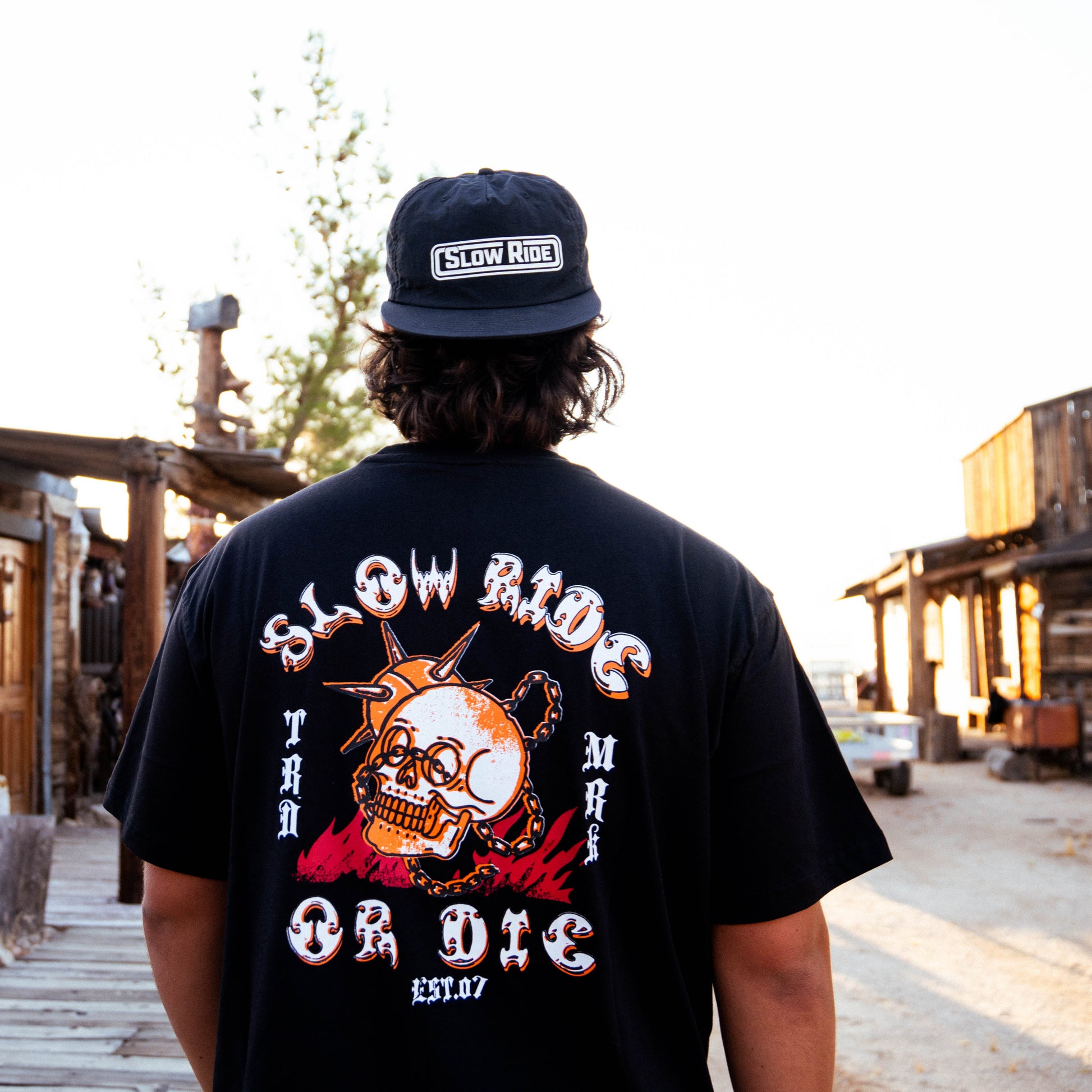 Skull Ride Tee (Black) - Slow Ride