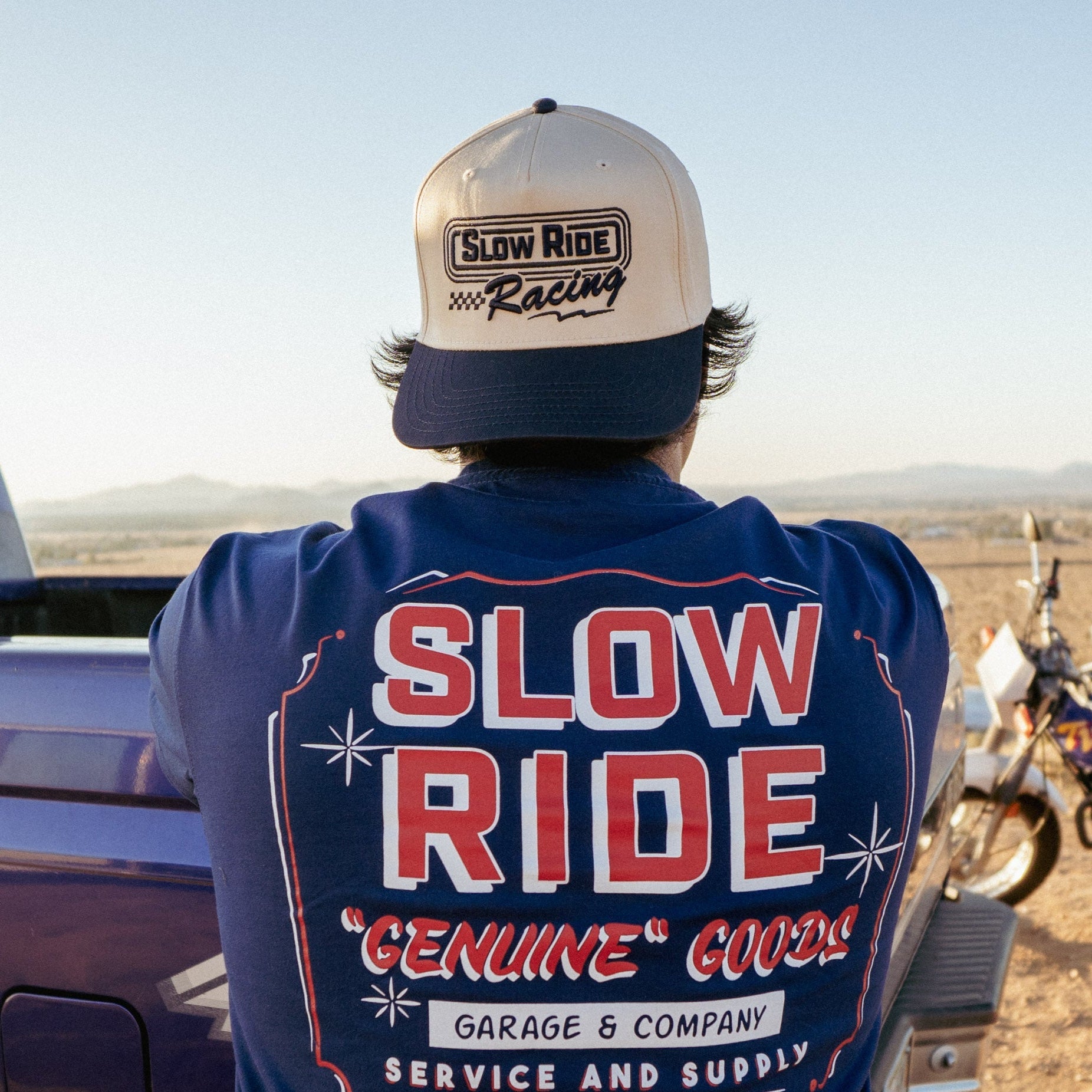 Slow Ride Racing A - Frame Hat (White/Black) - Slow Ride