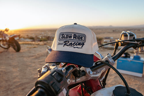 Slow Ride Racing A - Frame Hat (White/Black) - Slow Ride
