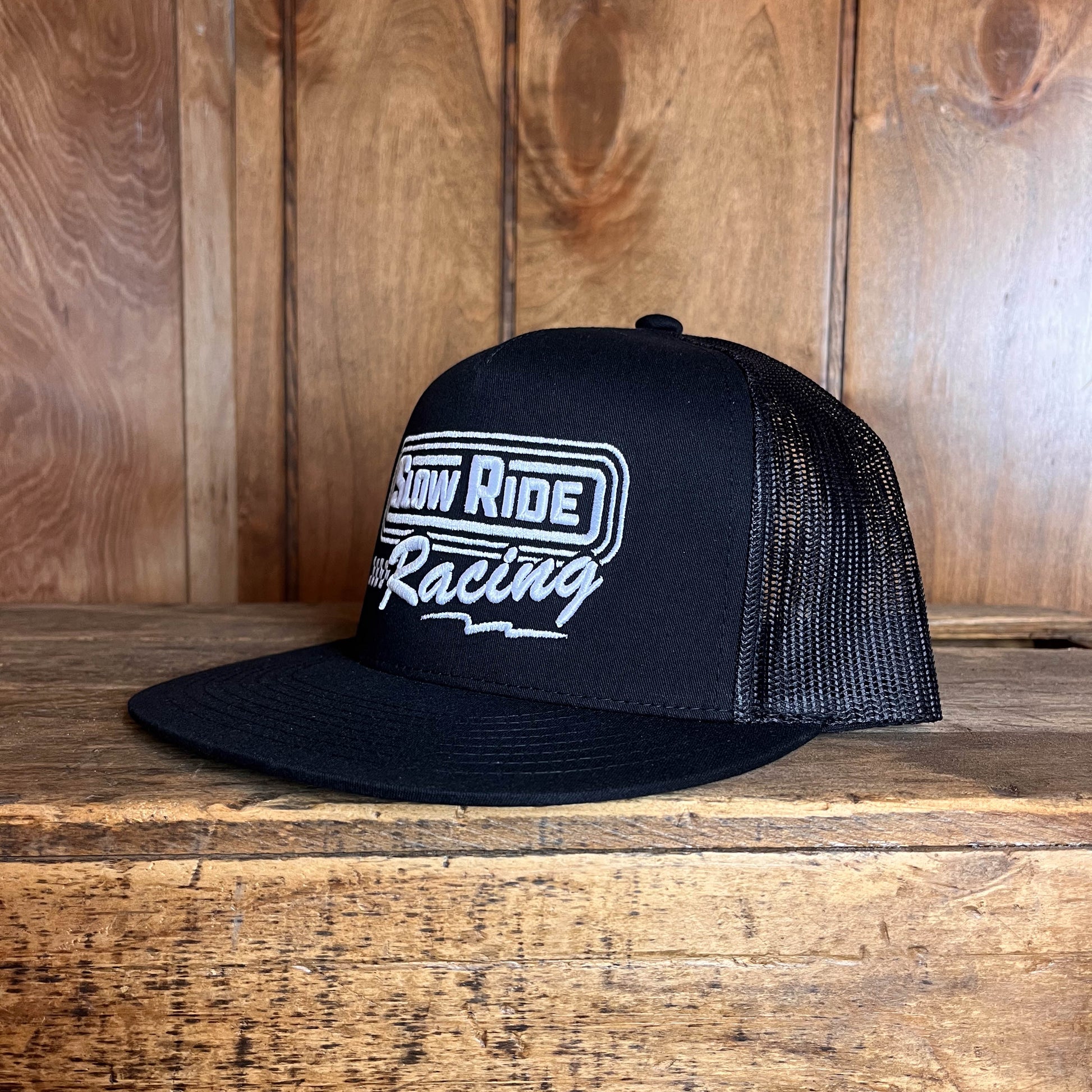 Slow Ride Racing Trucker Hat (Black) - Slow Ride