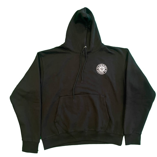 Space Wheel Embroidered Hoodie (Black) - Slow Ride