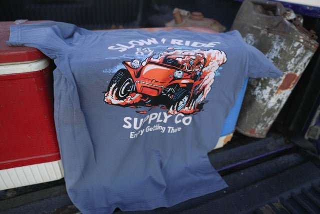 Sportster Tee (Slate Blue) - Slow Ride