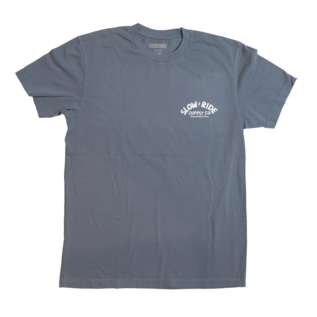 Sportster Tee (Slate Blue) - Slow Ride