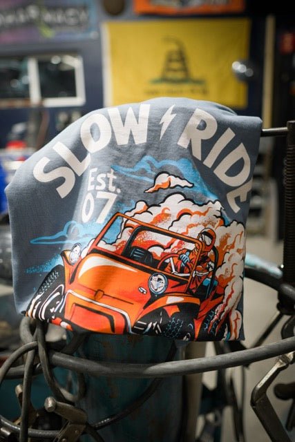 Sportster Tee (Slate Blue) - Slow Ride