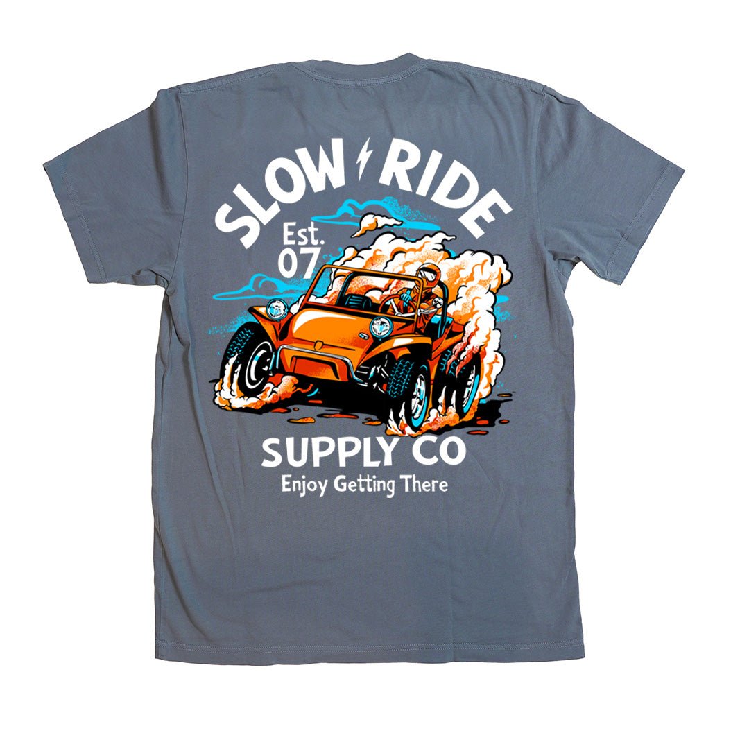 Sportster Tee (Slate Blue) - Slow Ride
