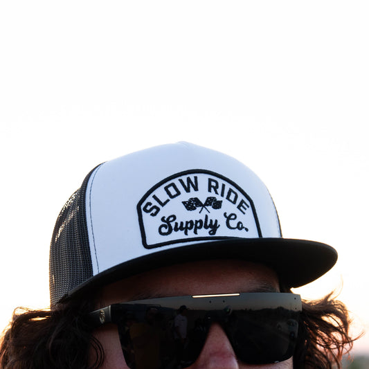 Supply Co. Trucker Hat (Black/White) - Slow Ride