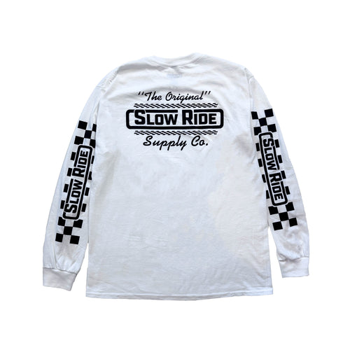 The Original L/S Tee (White) - Slow Ride
