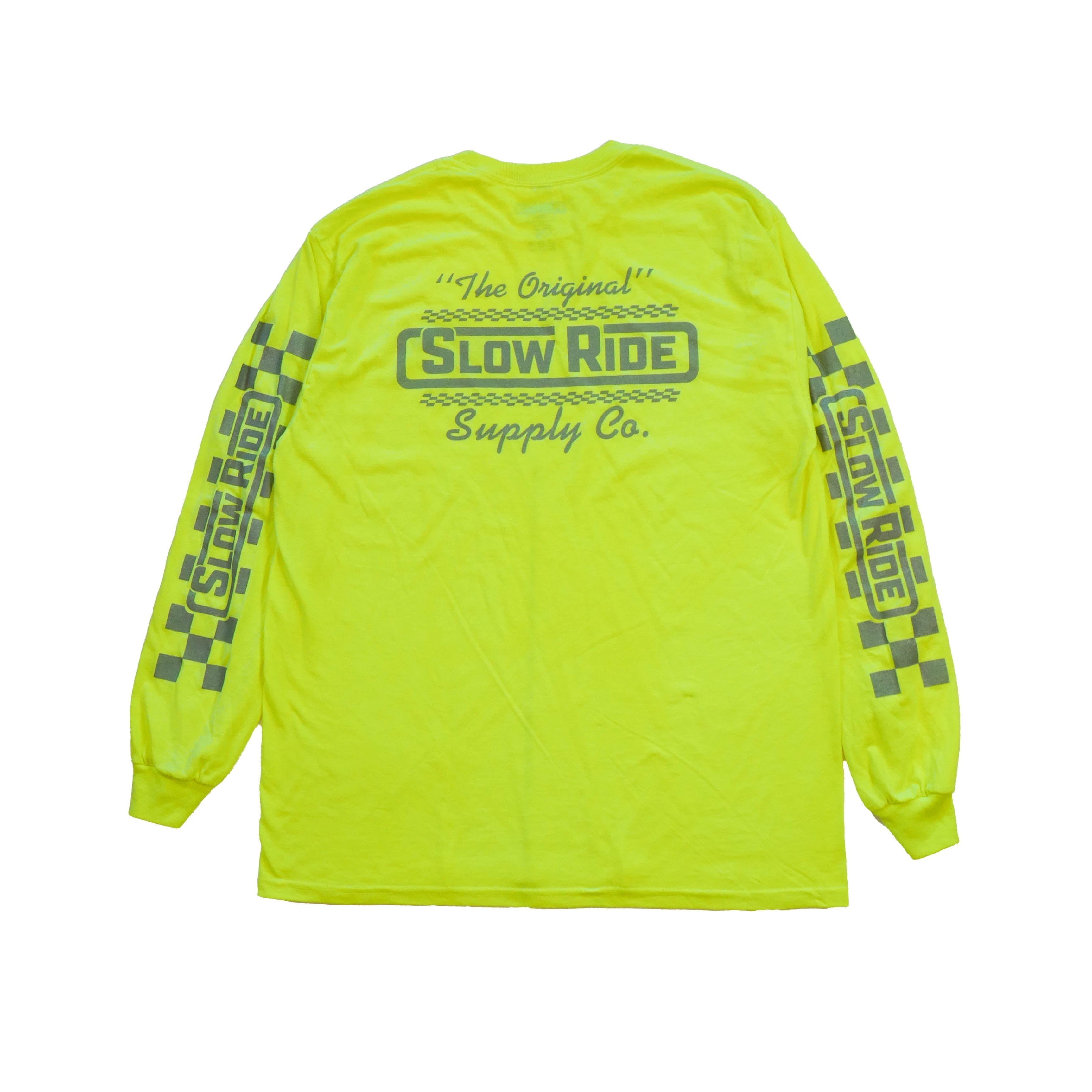 The Original Reflective L/S Tee (Safety Green) - Slow Ride