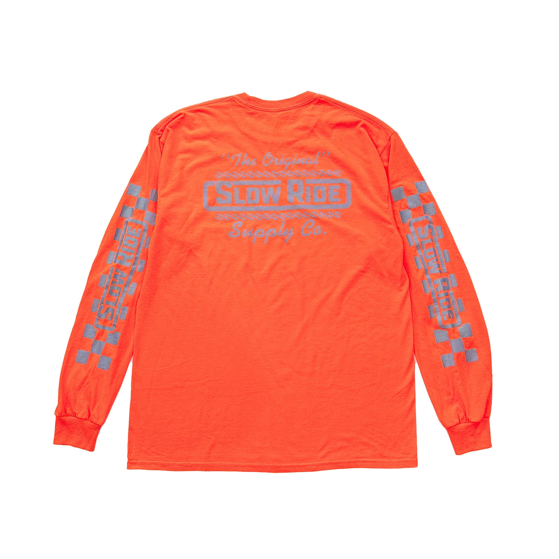 The Original Reflective L/S Tee (Safety Orange) - Slow Ride