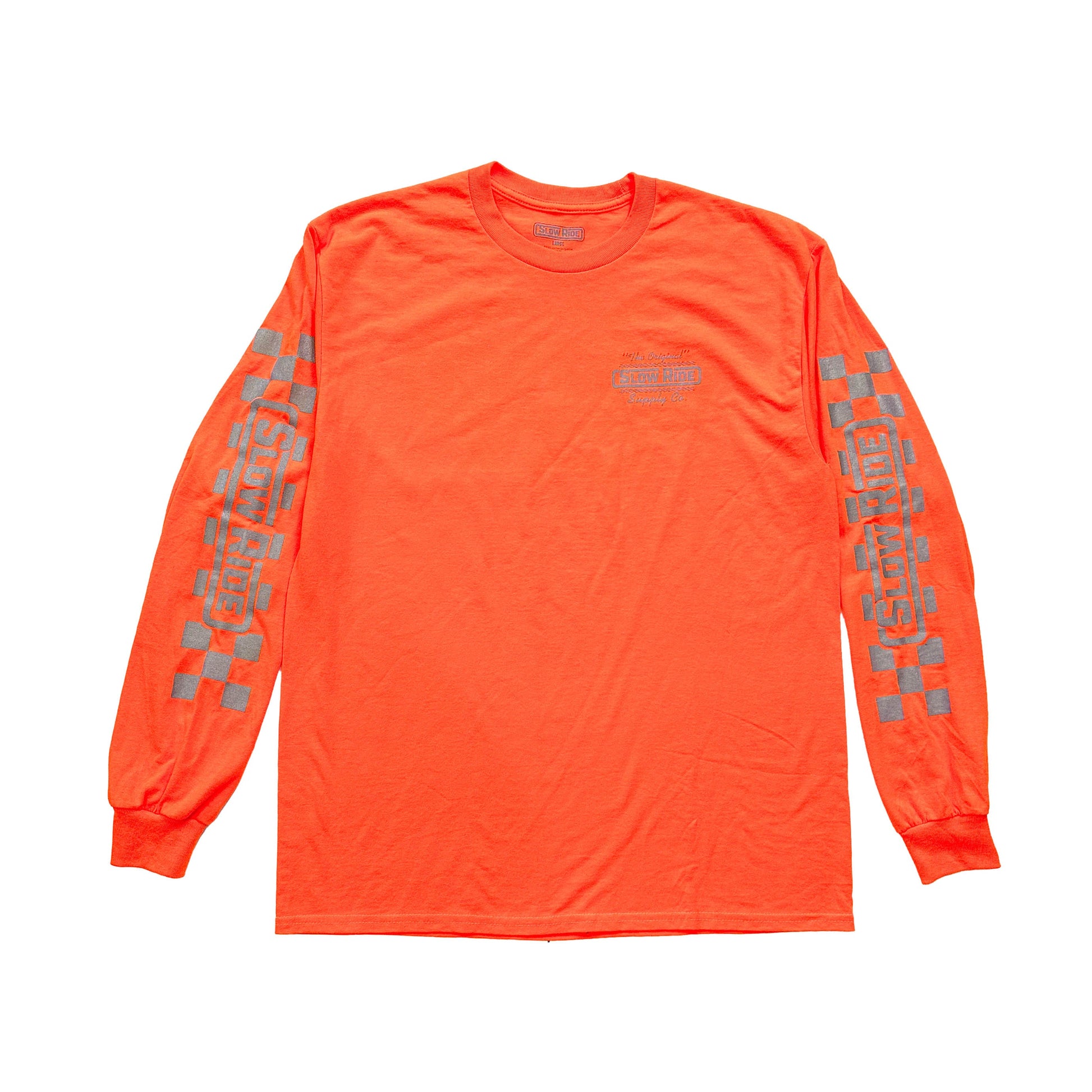 The Original Reflective L/S Tee (Safety Orange) - Slow Ride