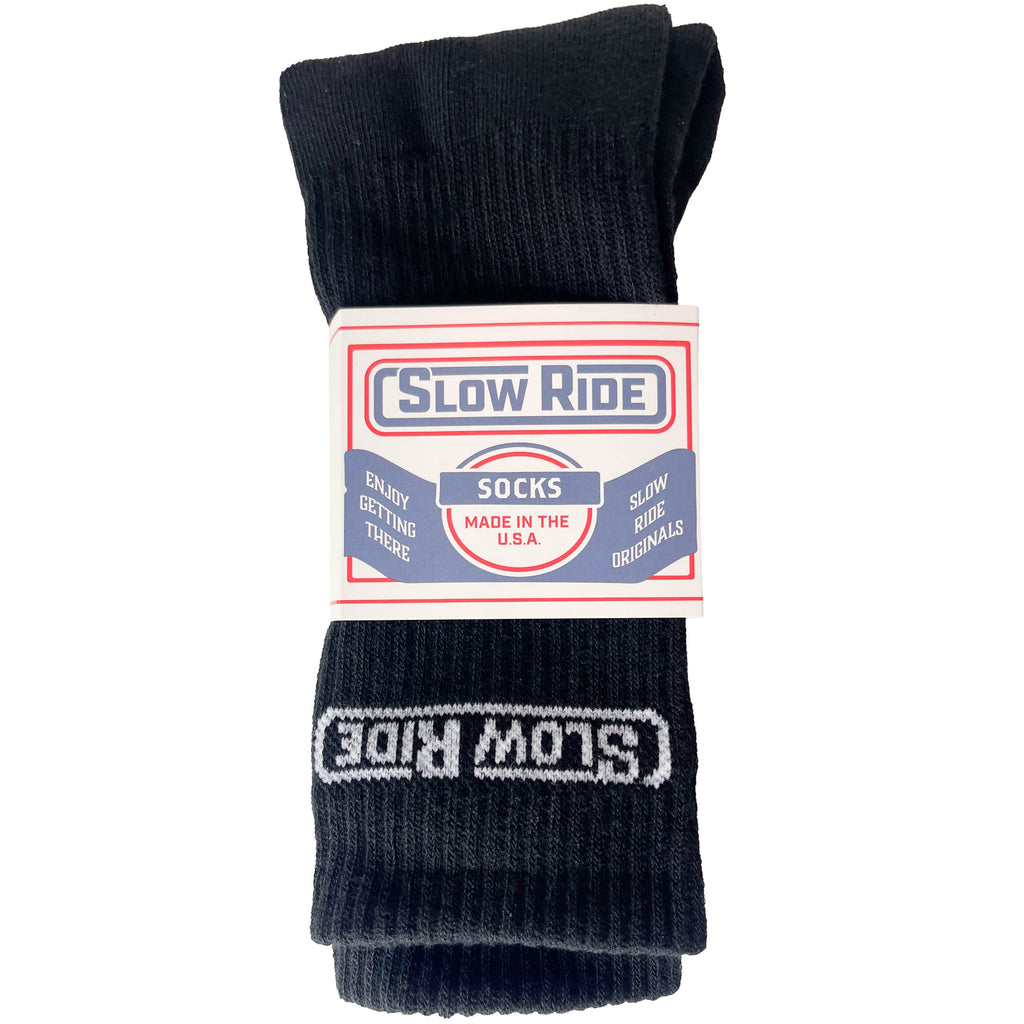 USA Made Essential Sock (Black) - Slow Ride