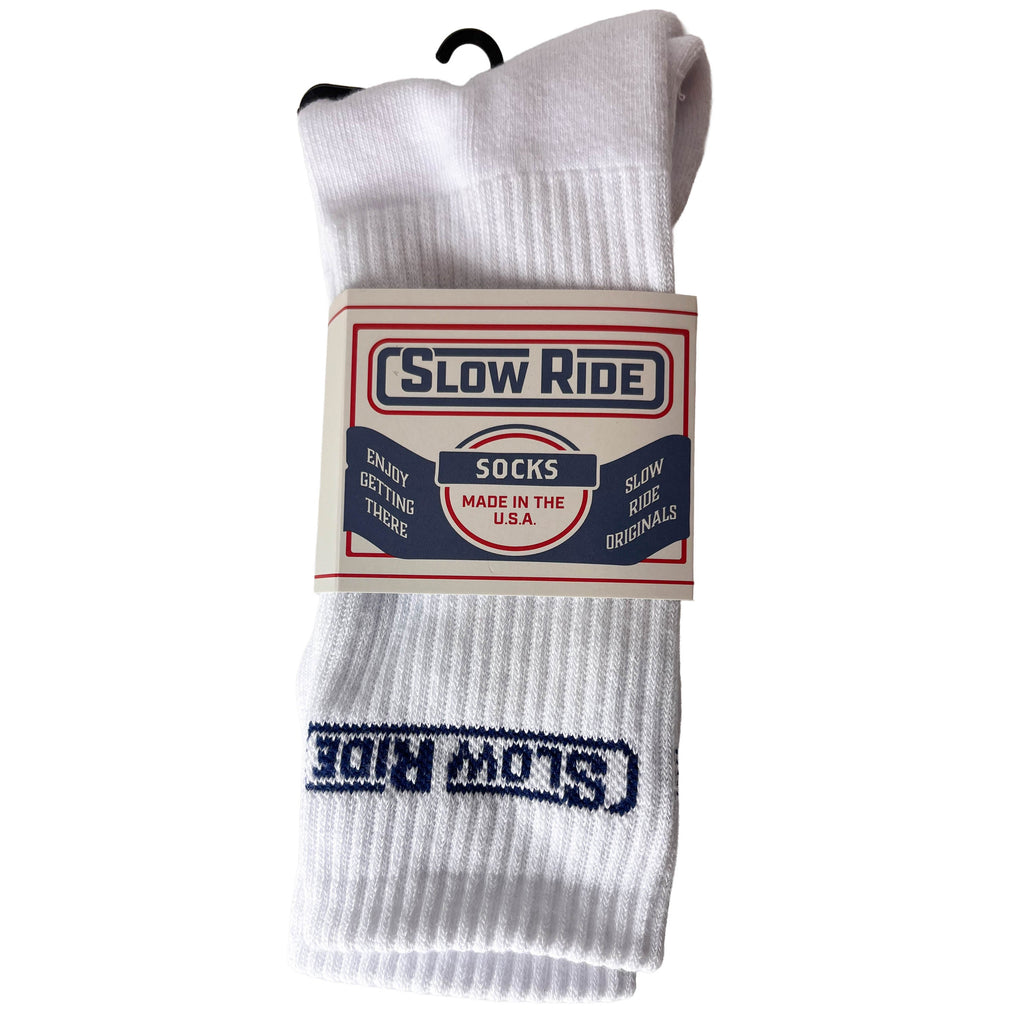 USA Made Essential Sock (White) - Slow Ride