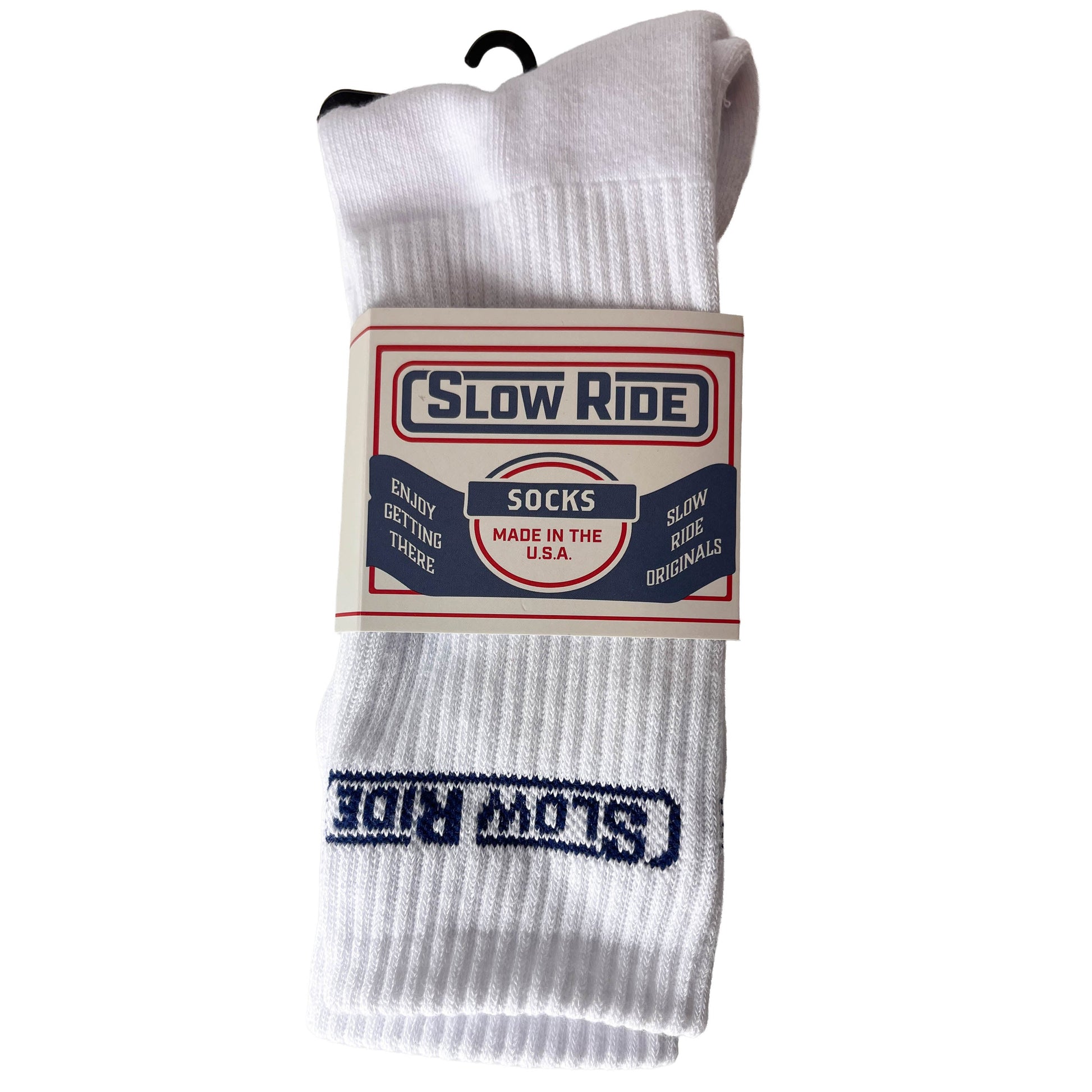 USA Made Essential Sock (White) - Slow Ride