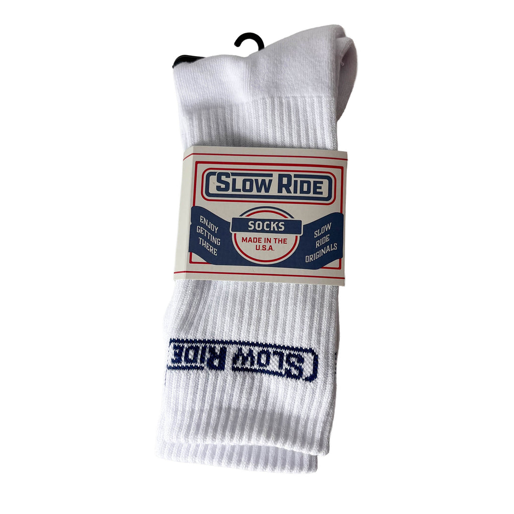 USA Made Essential Sock (White) - Slow Ride