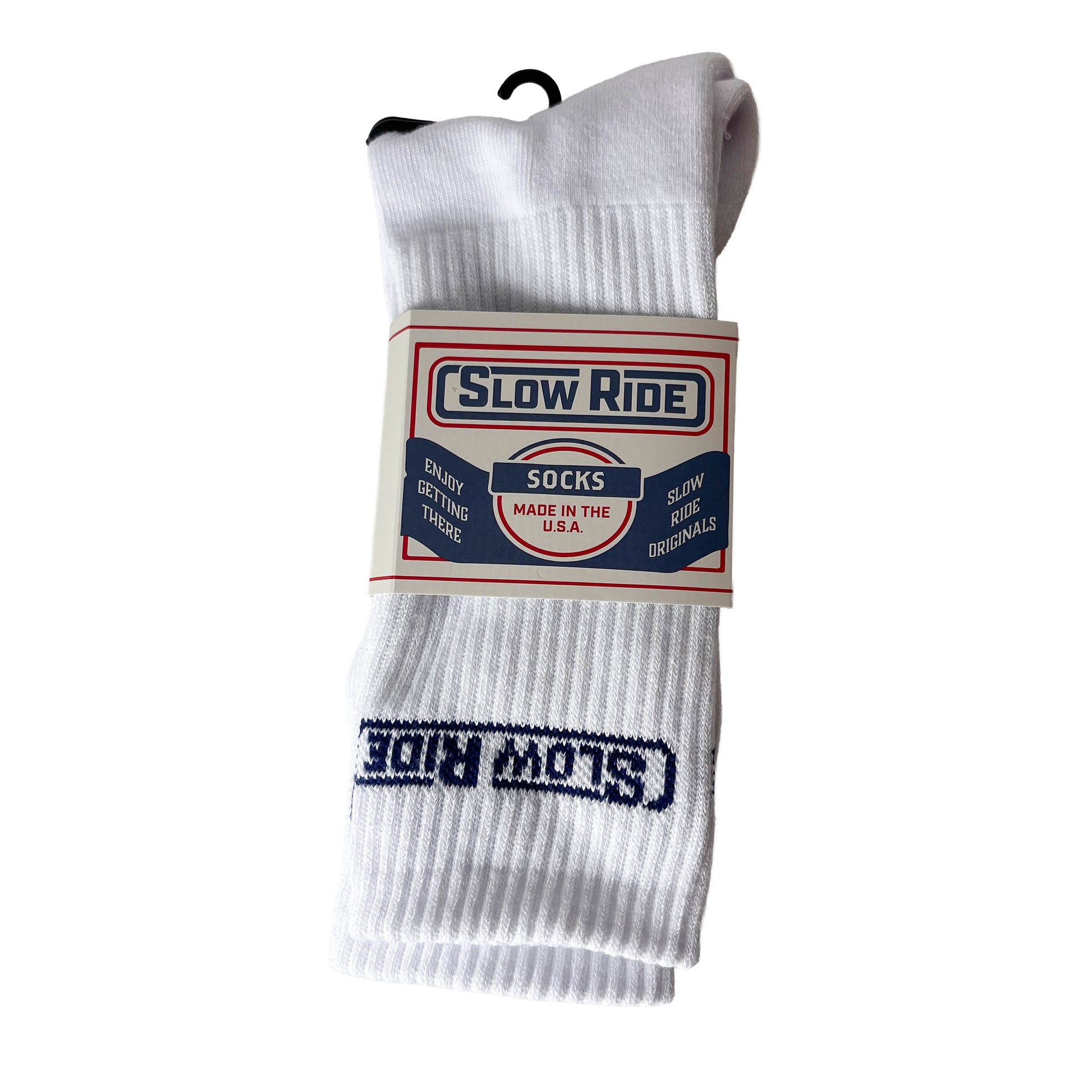 USA Made Essential Sock (White) - Slow Ride