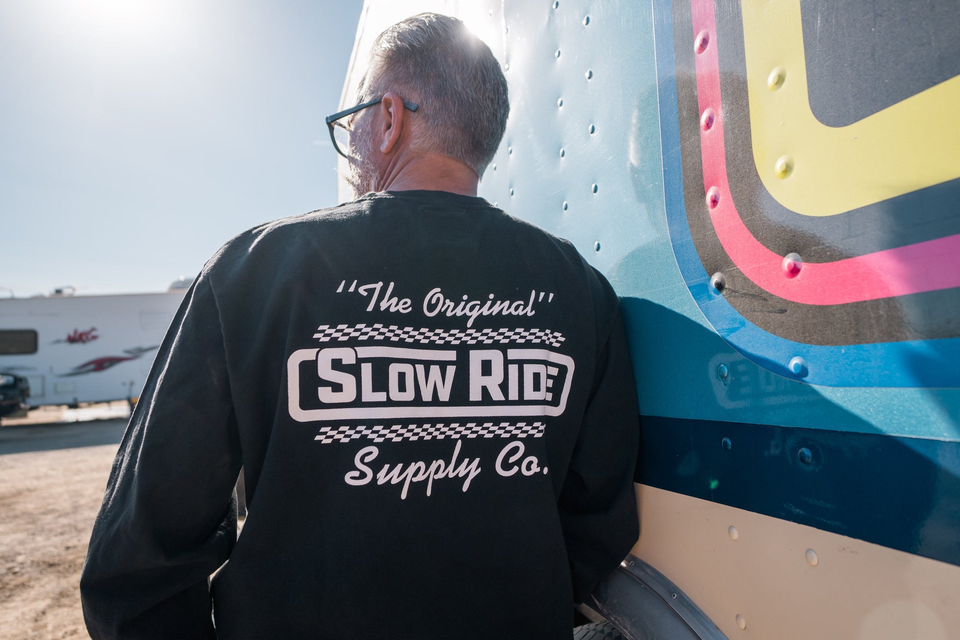 USA Made L/S Tee Grey - Slow Ride