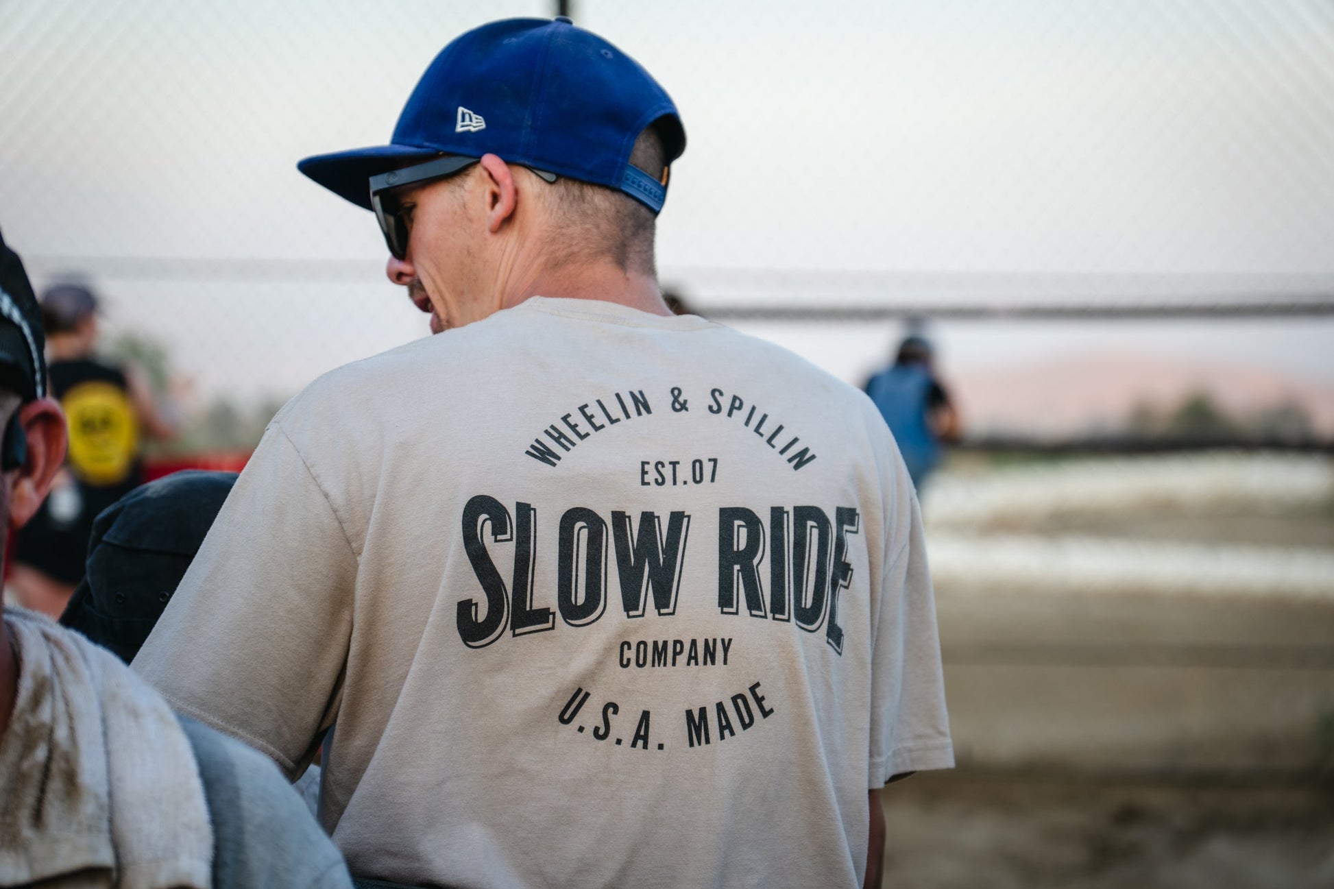 Wheelin and Spillin Tee (Slate) - Slow Ride