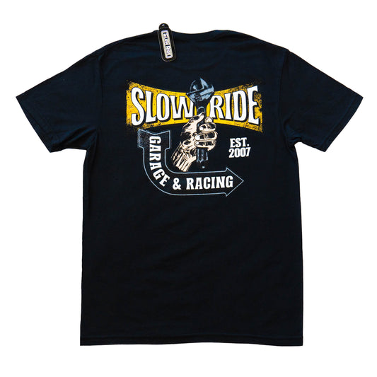 Wrenches n Racing Tee (Black) - Slow Ride